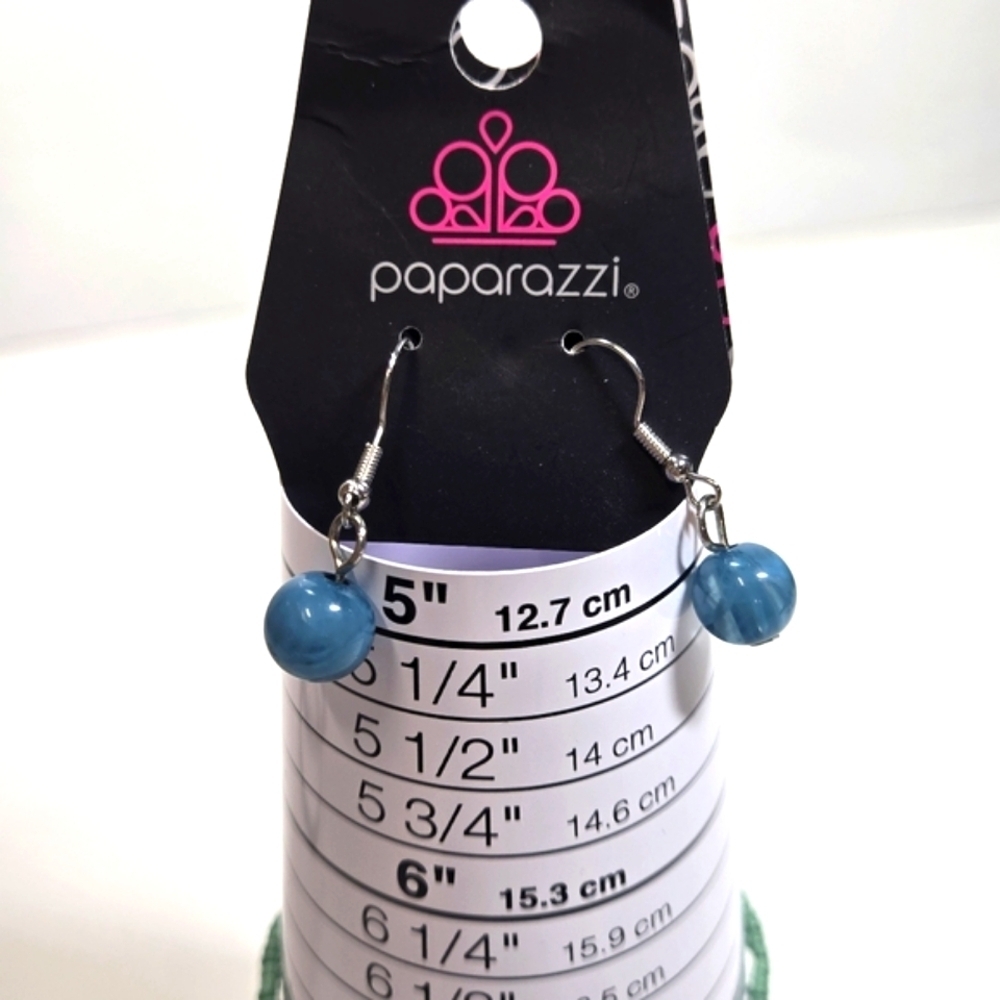 Chakra Stone Bracelet Bundle Gemstone Wood Seedbeads Turquoise Acrylic Earrings - Picture 5 of 6